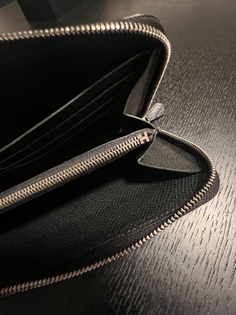 HERMES アザップ ロング クラシック オールレザー ラウンドファスナー