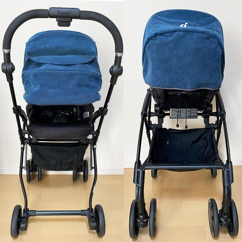 【美品】コンビ ベビーカー アット ネイビー 数量限定モデル A型ベビーカー