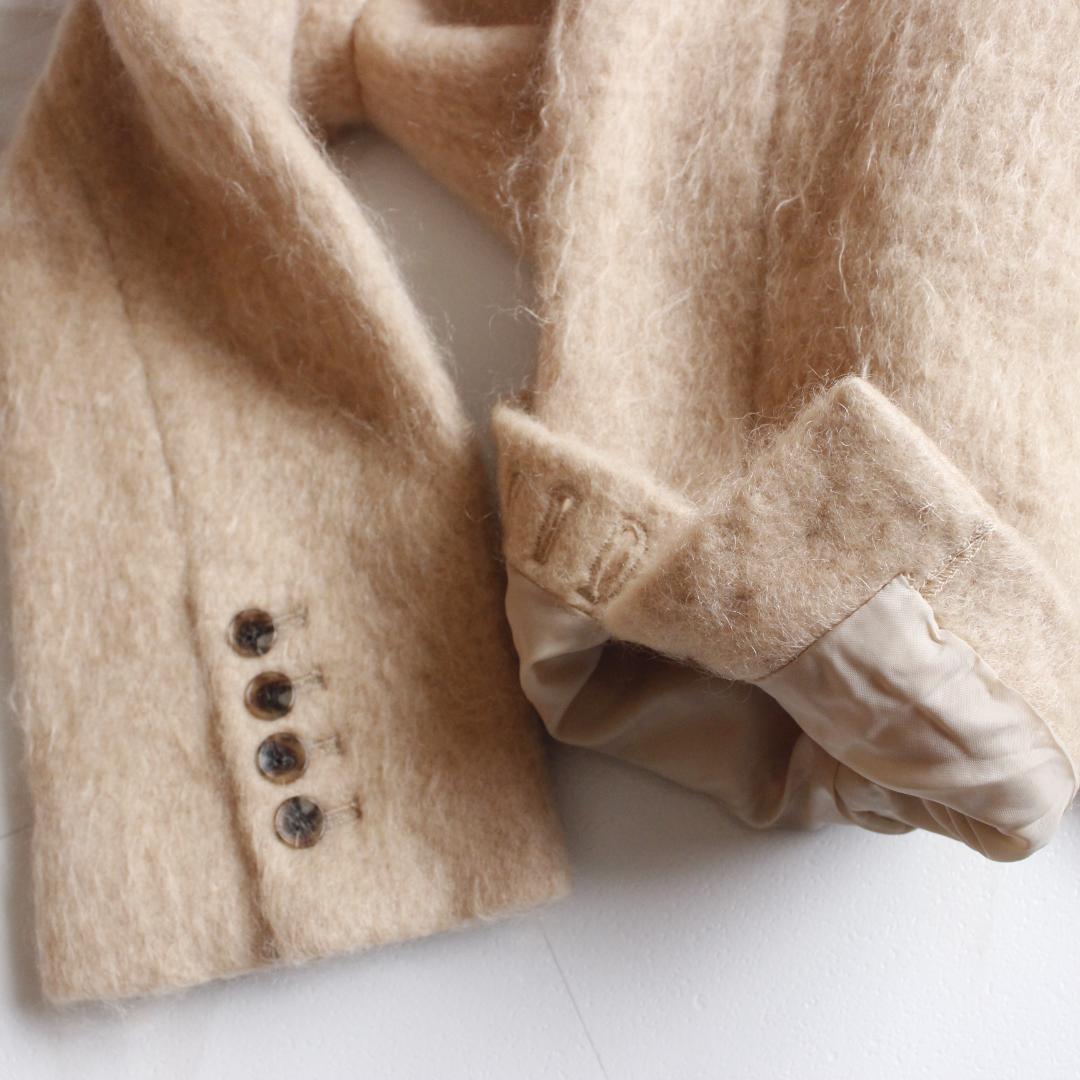 SLOBE IENA シャギージャケットコート F モヘヤ ベージュ 23AW