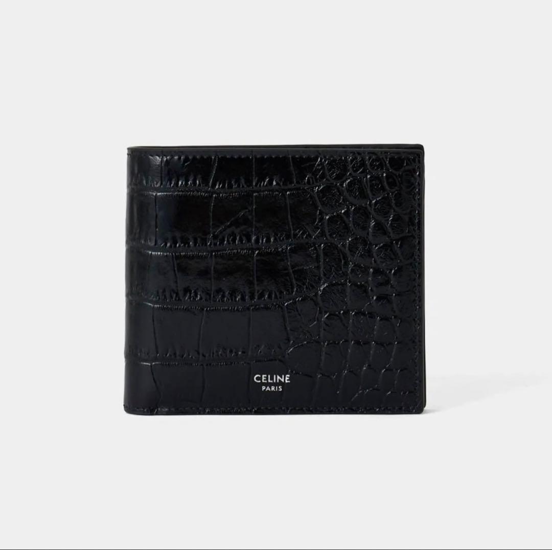 ※1/12まで値下げ中【新品未使用】CELINE クロコダイルレザー二つ折り財布