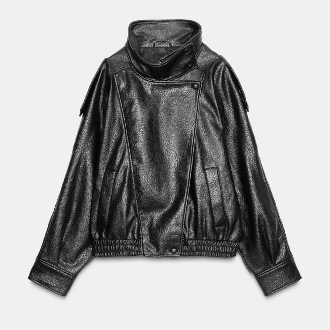 新品　ZARA フェイクレザージャケット