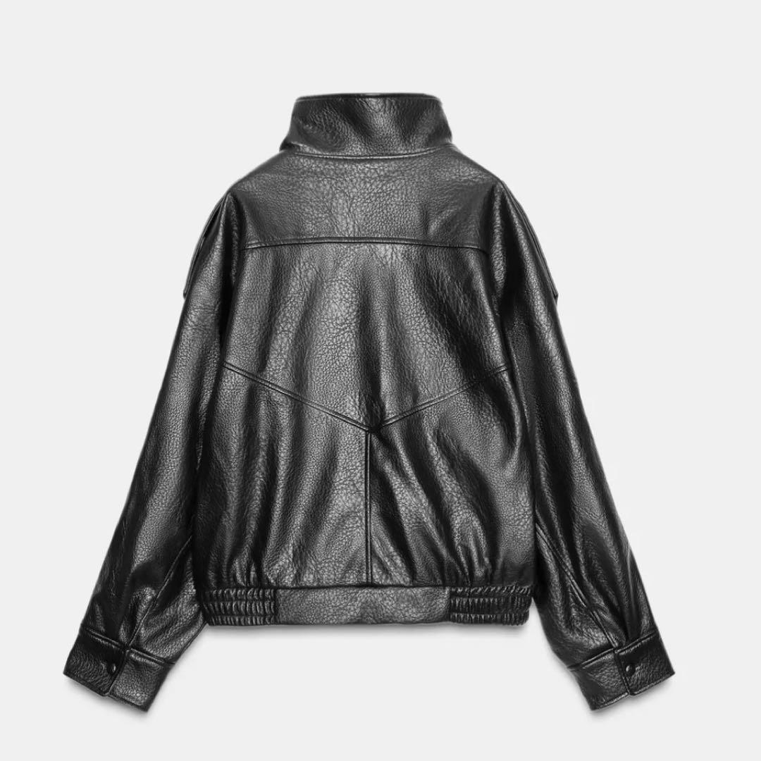 新品　ZARA フェイクレザージャケット
