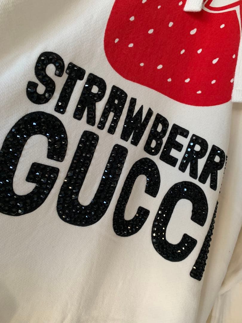 GUCCI ストロベリー　パーカー ホワイト