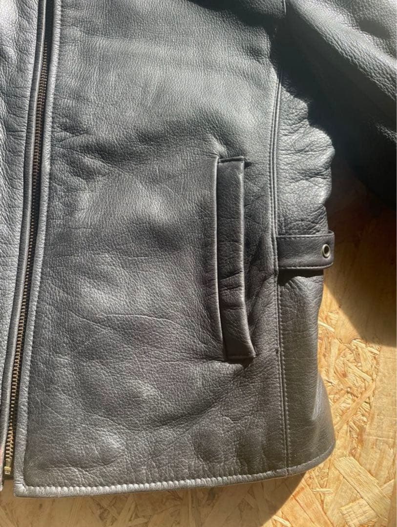 00s Eddie Bauer ジップアップレザージャケット 本革