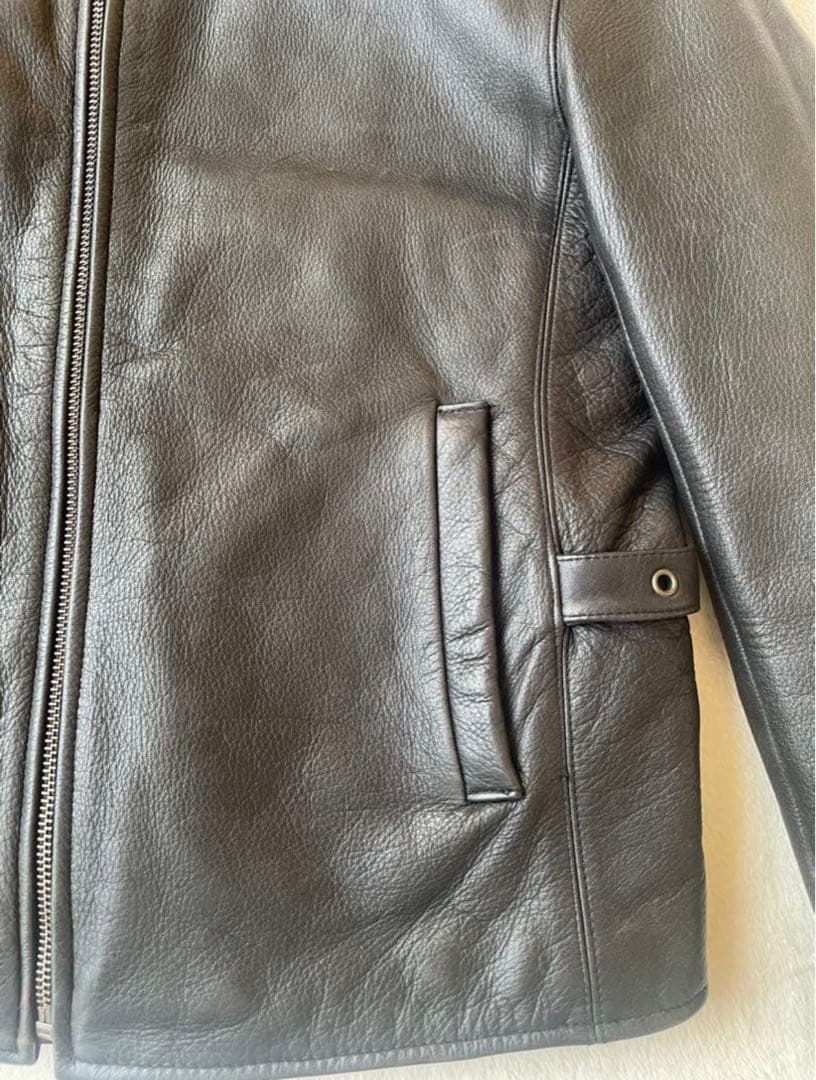 00s Eddie Bauer ジップアップレザージャケット 本革