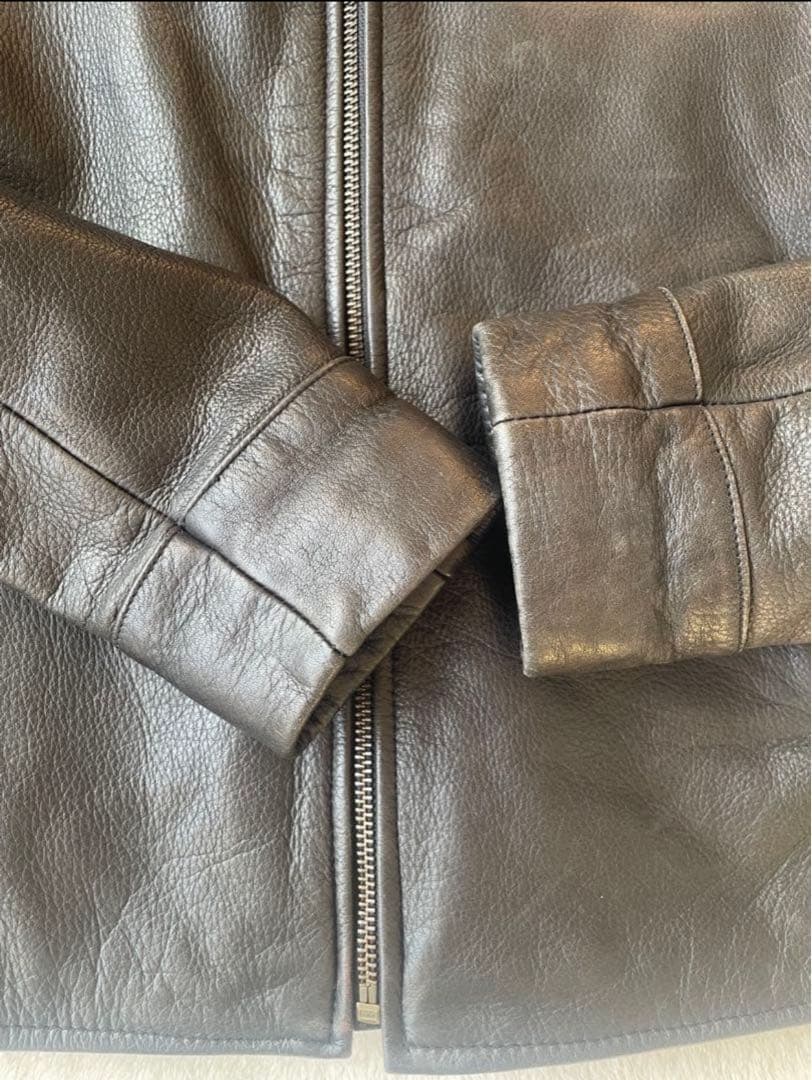 00s Eddie Bauer ジップアップレザージャケット 本革