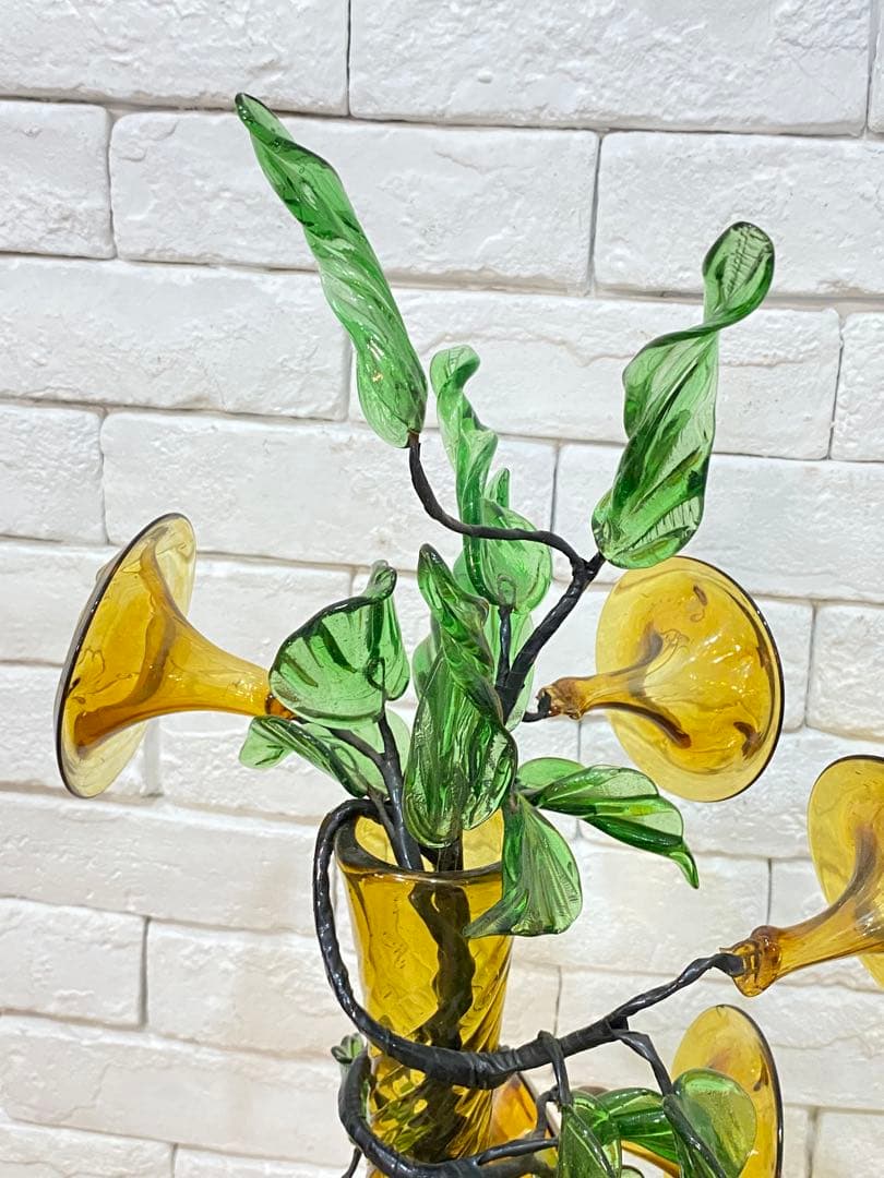 【東京都23区配送無料】ミッドセンチュリー　アートグラス　琉球ガラス　置物　花瓶