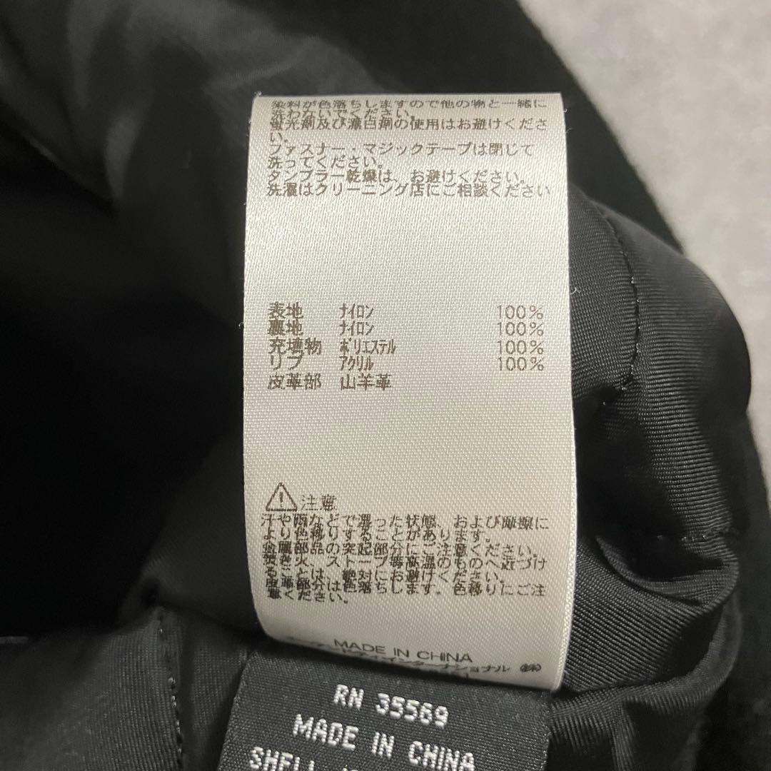 美品　ALPHA CWU-45P レザーバックプリント　ブラック　Lサイズ