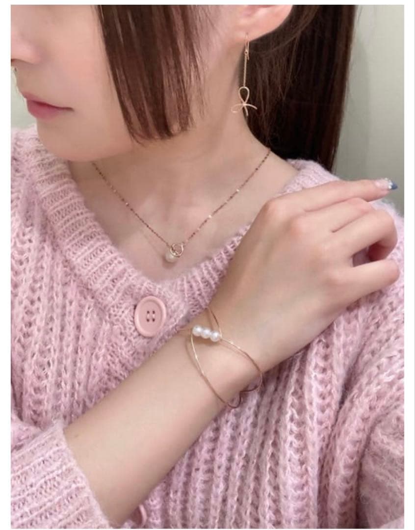 【新品未使用】Samantha Tiara K14GF リボンチェーンピアス