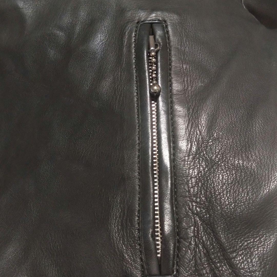 美品 MACPEE トゥモローランド レザージャケット スタンドカラー M 黒