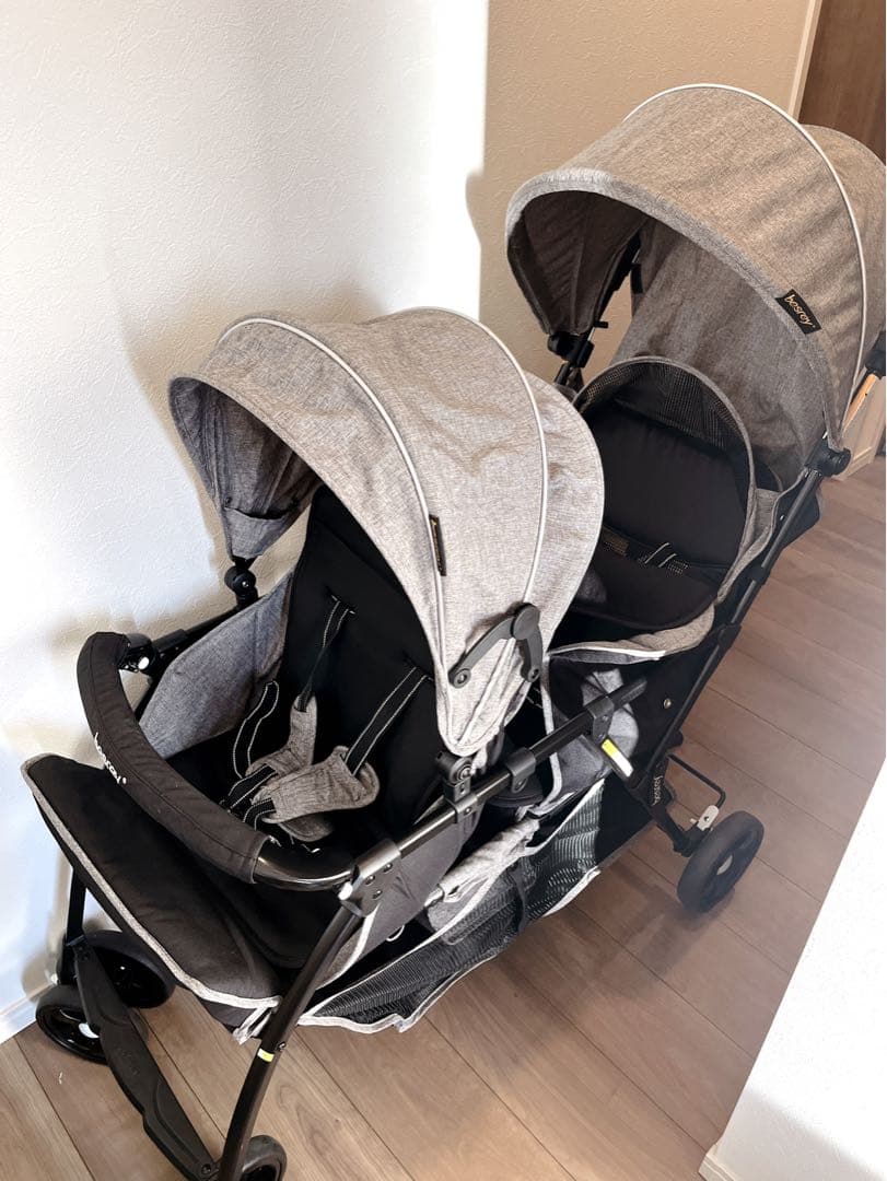 【お買得✨】besrey 2人乗りベビーカー　ツインストローラー