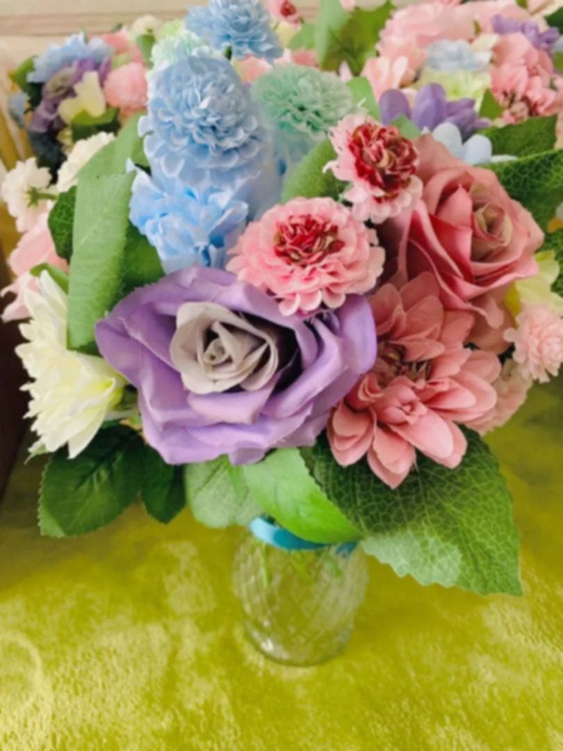 結婚式 ウェディング 高砂 各卓テーブル 装花 花びら 花瓶