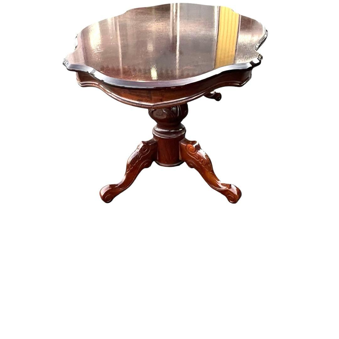 イタリア製　アンティーク　ローテーブル　象がん　象嵌　タロッコ社　テーブル