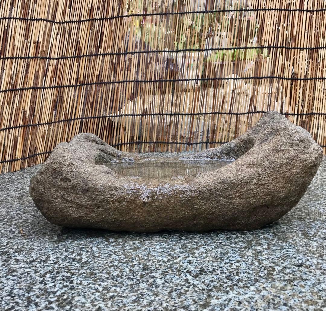 【天然石・石鉢・寄せ植え鉢・一輪挿し・水鉢・水盤・盆栽鉢】庭石オブジェ置物箱庭