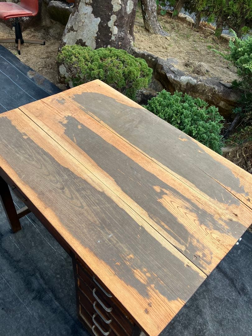 引き取り限定木製　アンティーク　レトロ　机　学習　事務　インテリア　引き取り限定