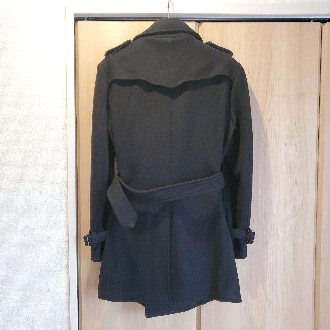 美品！Black by VANQUISH ウールトレンチコート BVJ035 M