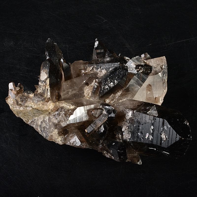 天然石彫刻　ラブラドライト　ロッククリスタル　虎目石　梟　置物　M　R7422