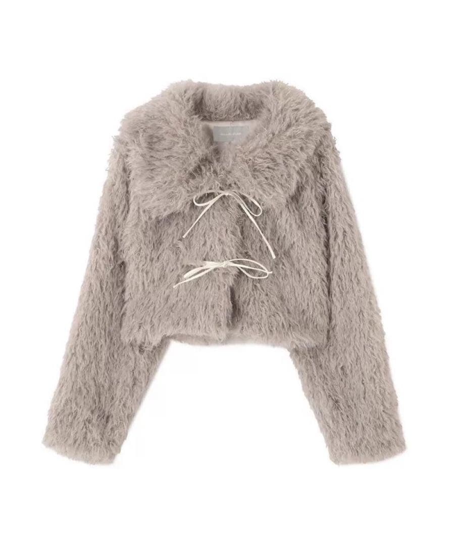 リボンダッフルショートファーコート　JILLSTUART