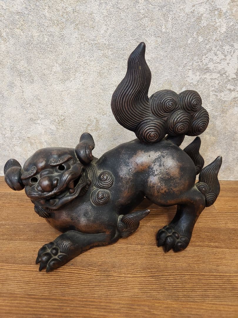 狛犬　獅子　備前焼　古備前　骨董品　置物　インテリア
