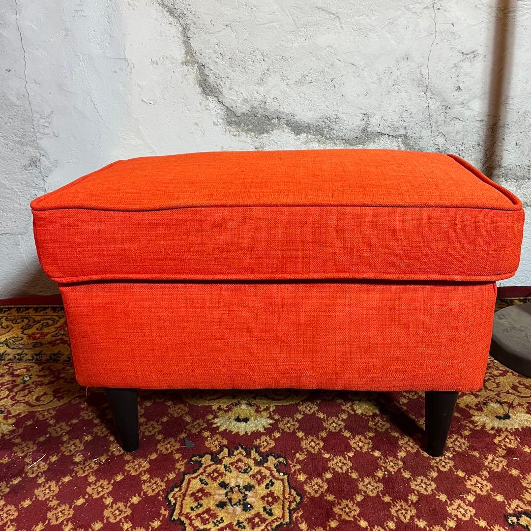 IKEA ストランモン 一人掛けソファ＆オットマンセット（オレンジ）