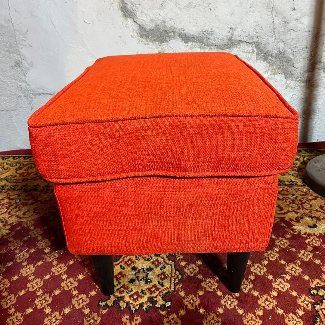 IKEA ストランモン 一人掛けソファ＆オットマンセット（オレンジ）