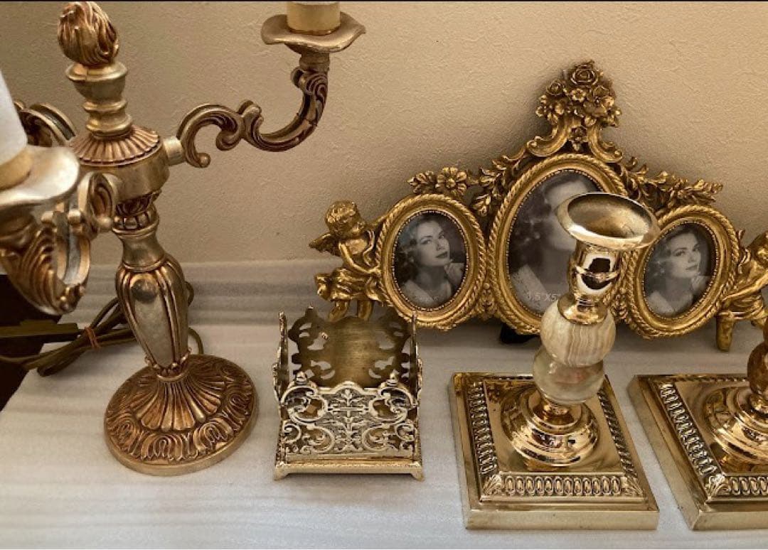 パリ蚤の市購入rococoゴールドフォトフレームフランス蚤の市