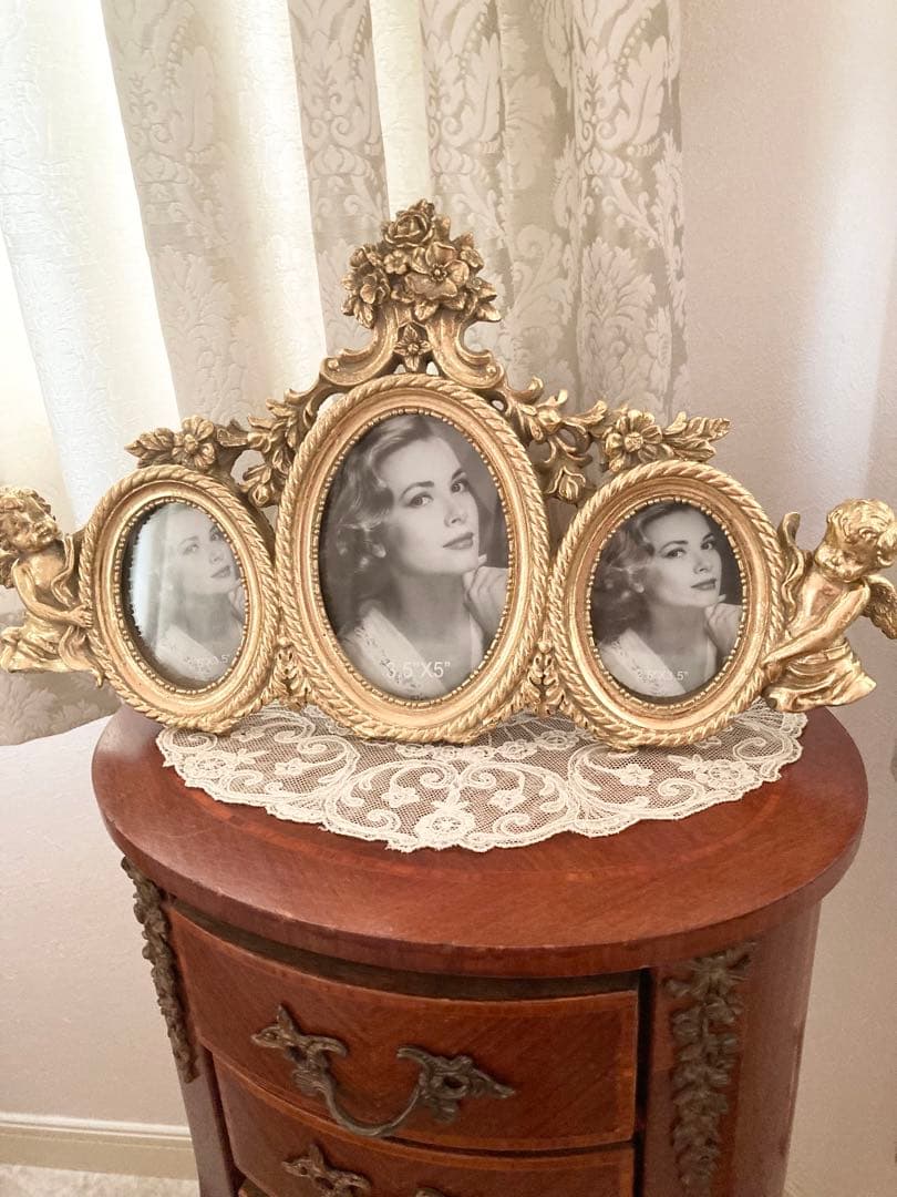 パリ蚤の市購入rococoゴールドフォトフレームフランス蚤の市