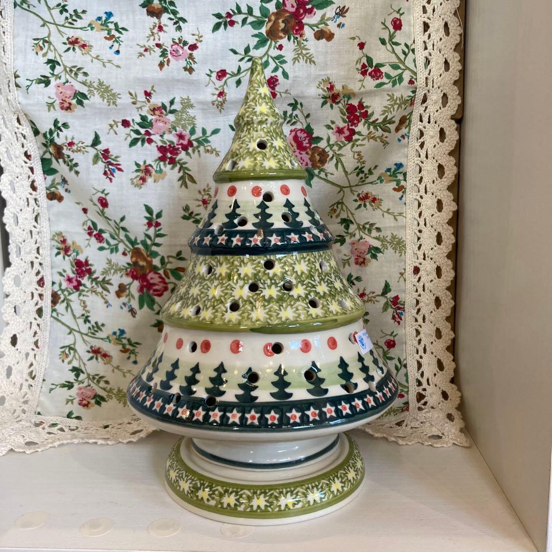 ポーリッシュポタリー＊キャンドルツリー　W944-123