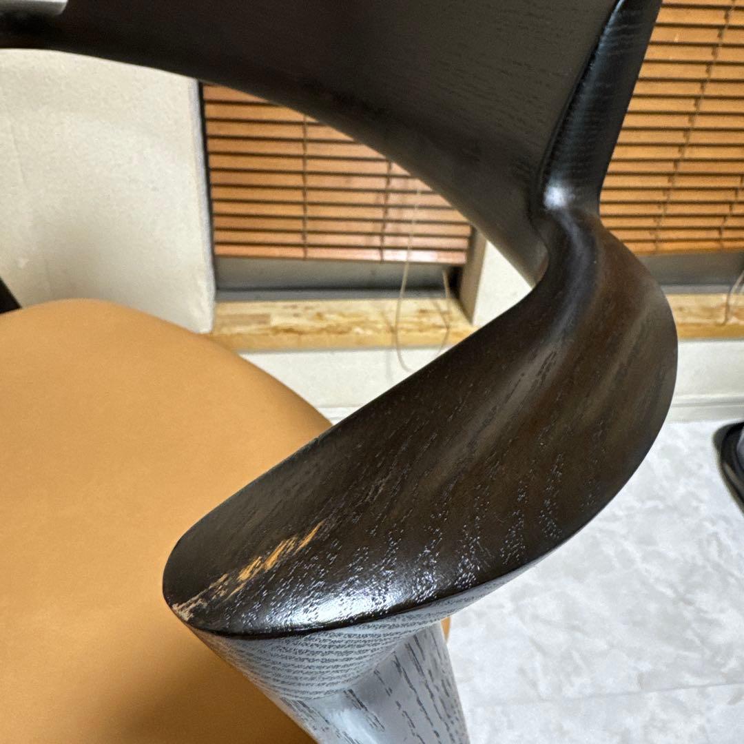 飛騨産業 SEOTO（セオト）飛騨家具 セミアームチェア　張り座 BK