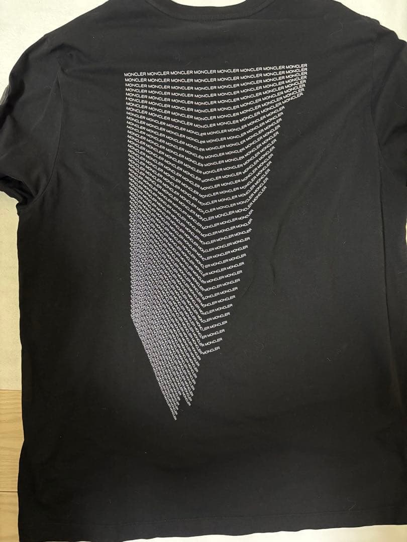 モンクレール ロゴプリント 半袖Tシャツ ブラック L