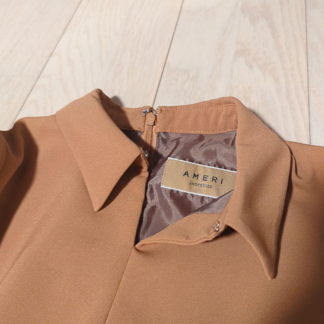 Ameri　UND BAL COLLAR FRONT OPEN JUMPSUIT