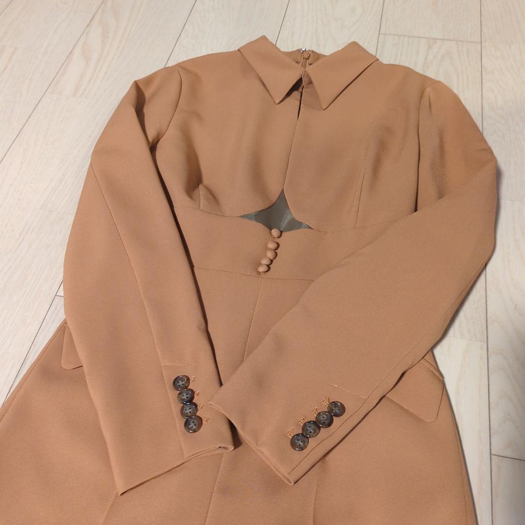 Ameri　UND BAL COLLAR FRONT OPEN JUMPSUIT