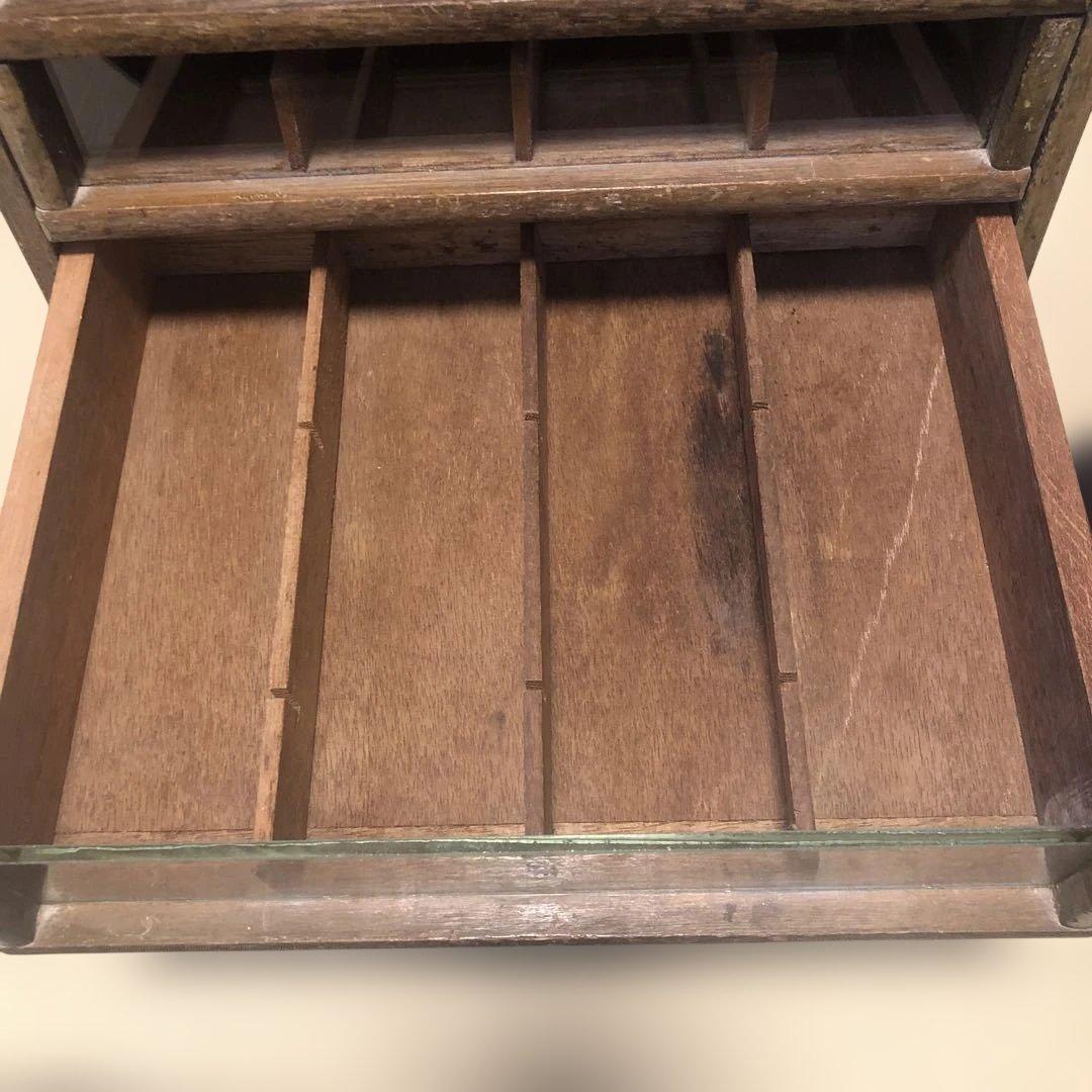 ダルマ印　京美糸　木製　販売収納ケース　レトロ家具　古道具