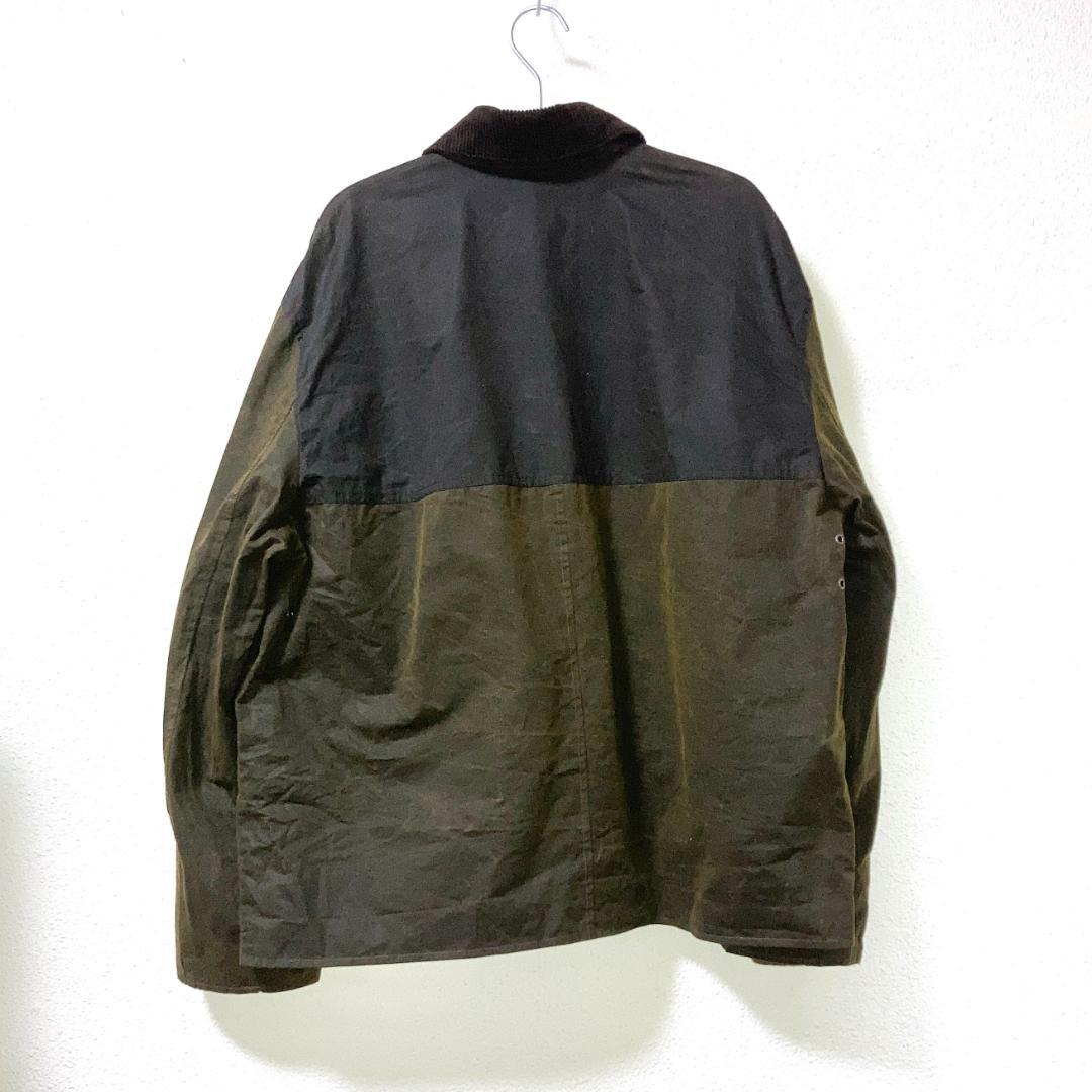 ジャケット・アウター waxed cotton color-block jacket w liner