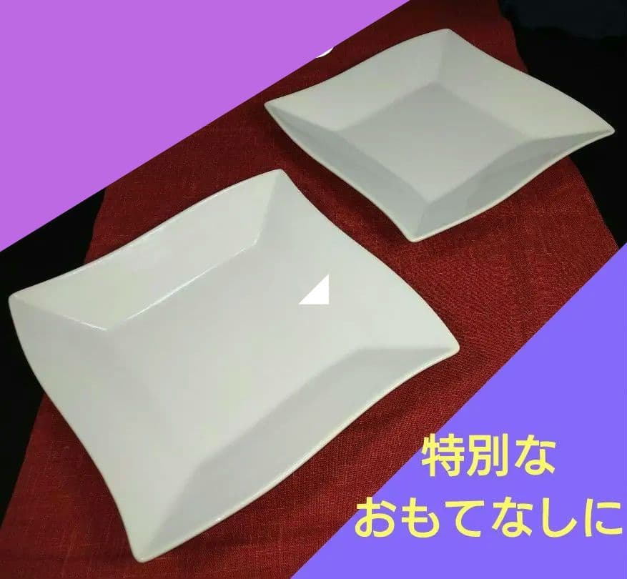 ♣【和洋併用・オープンムーンウエーブ皿】♥２皿セット