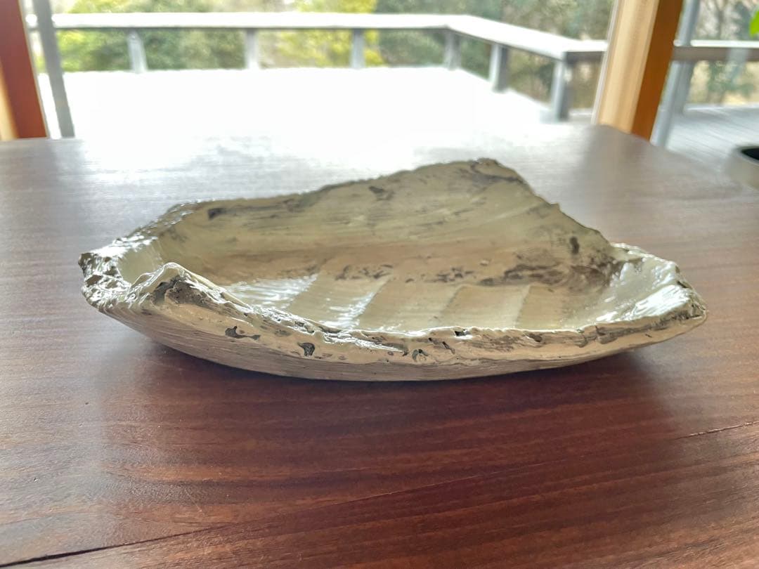 川淵直樹　刷毛目不定形皿　中皿