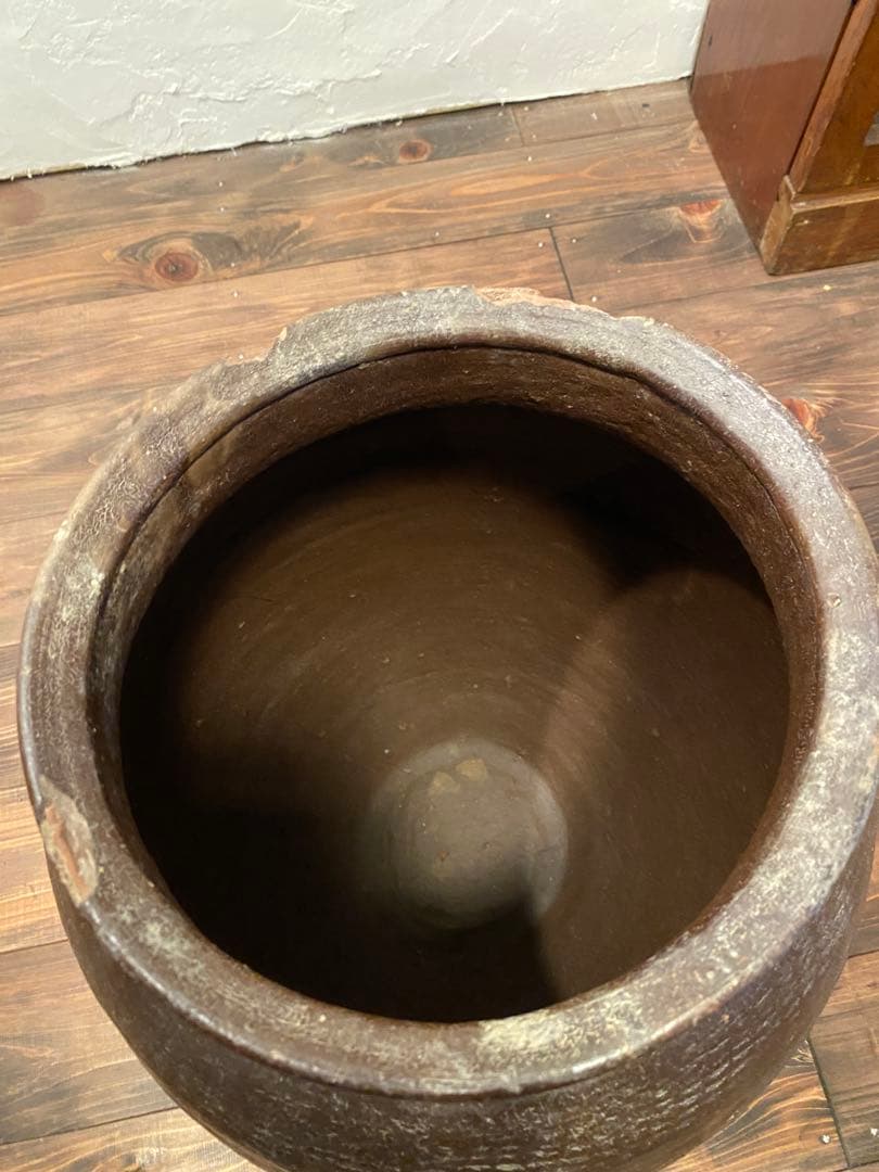 唐津焼 大甕 花器 水鉢 メダカ鉢 古陶器 和骨董