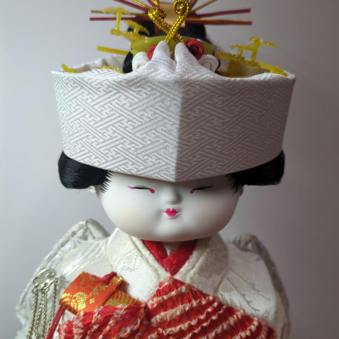 花嫁さん　木目込人形　 白赤衣装