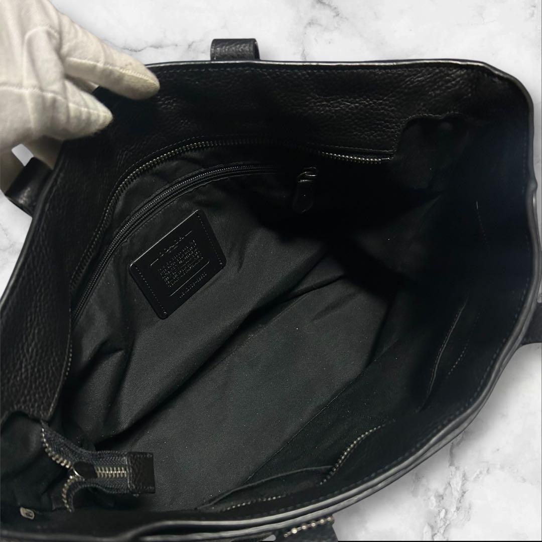 mizuki 極美品】COACH コーチ トートバッグ レザー ブラック