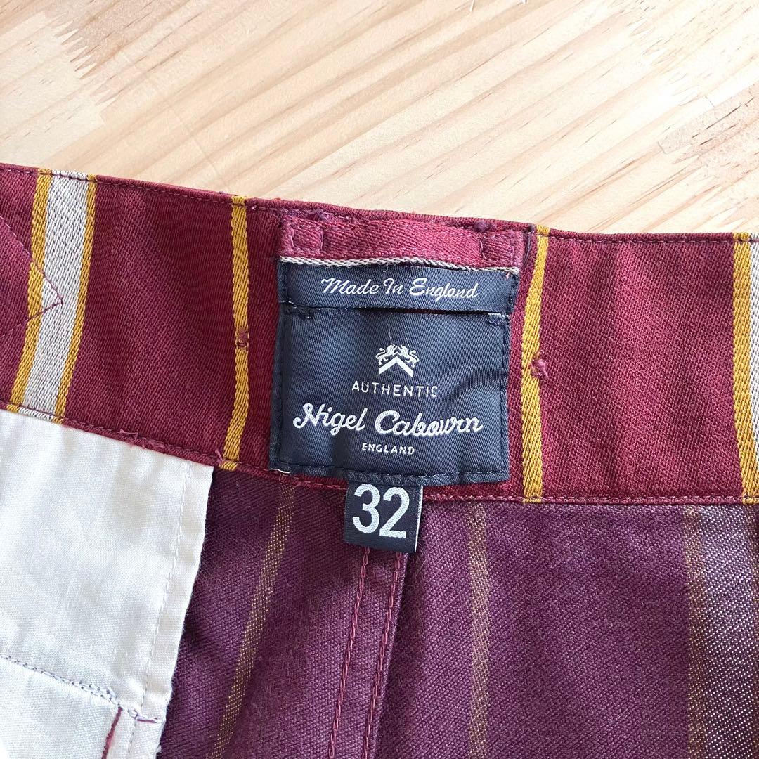 未使用 希少 UK製 ナイジェルケーボン プリーツパンツ ウール 32