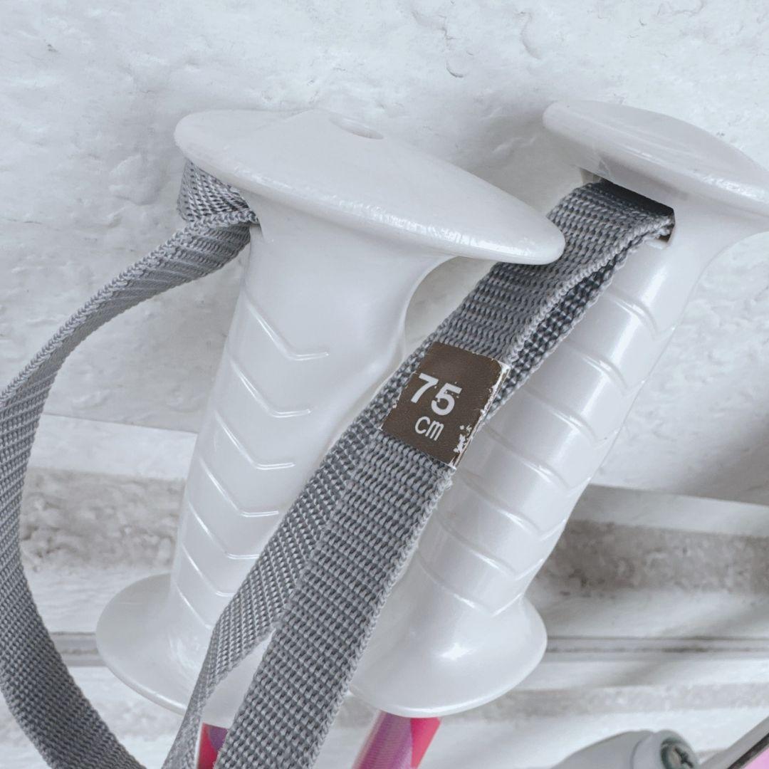 P-PRITY 子ども用スキー板 80cm ストック付き 花柄 花模様 キュート