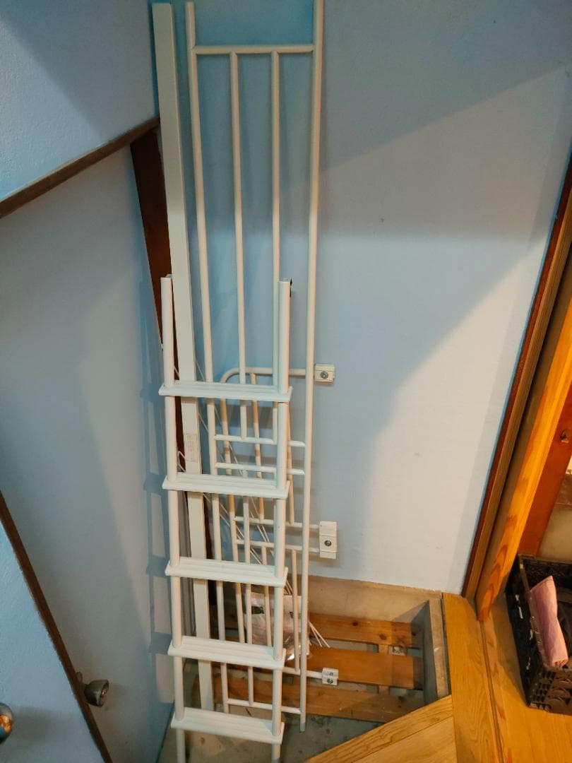 ホワイト ロフトベッド　パイプベッド　シングル