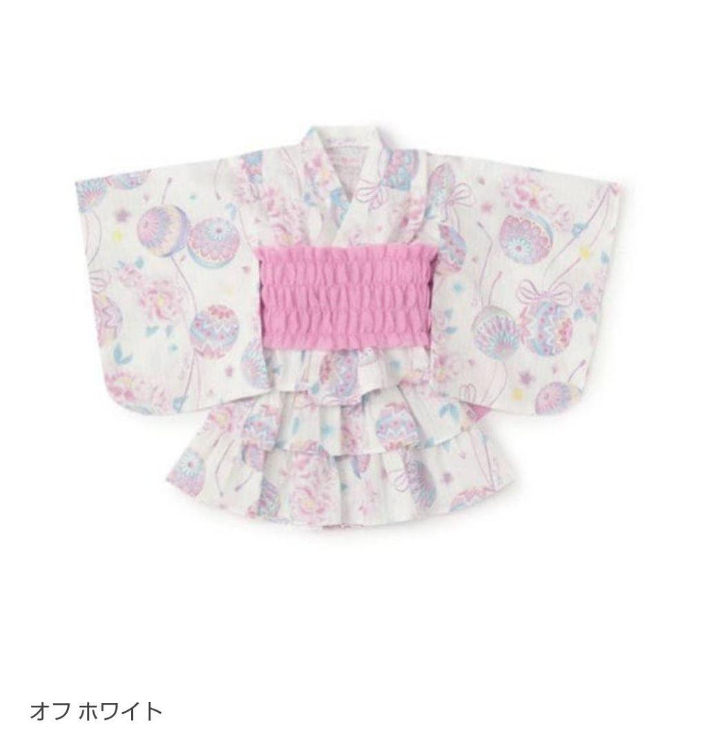 メゾピアノ 新品未使用 100cm 手鞠フラワー柄 浴衣ドレス セットアップ