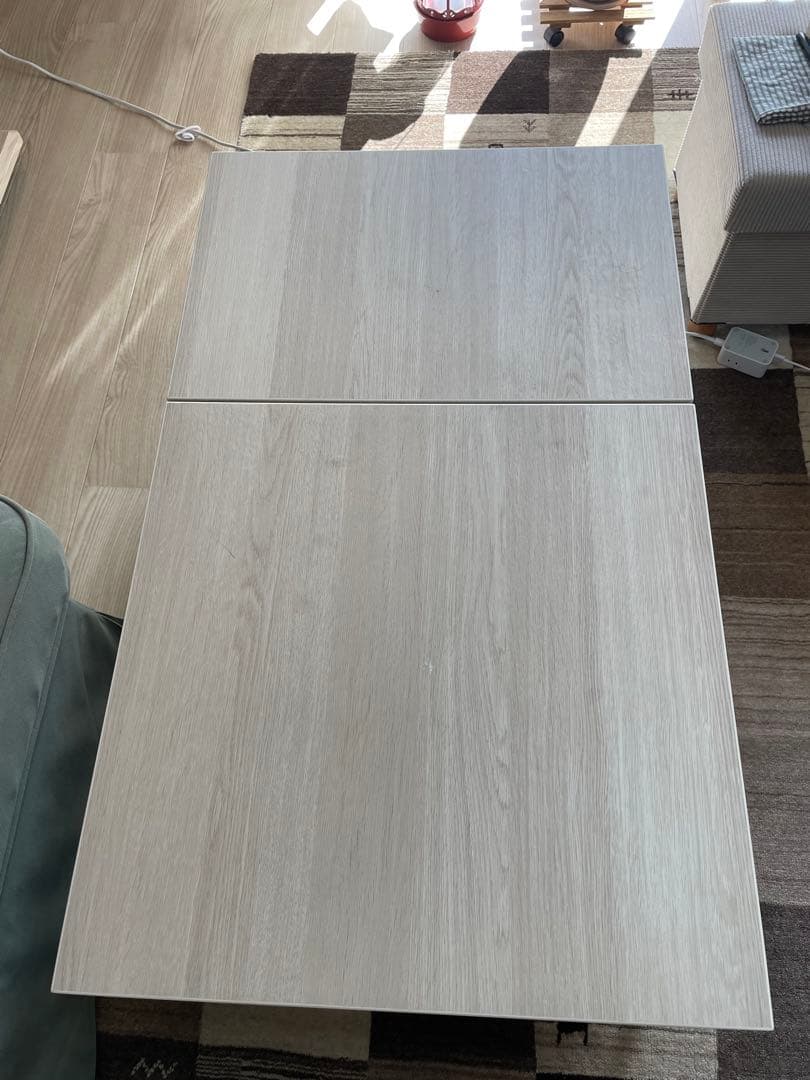 ※交渉可能！！ リフトアップ式センターテーブル ホワイトウォッシュ幅100✖️60