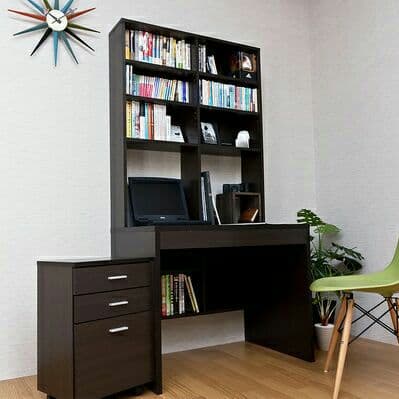 定価40824円！最安値　SALE　上下棚付きデスク　ダークブラウンのみ