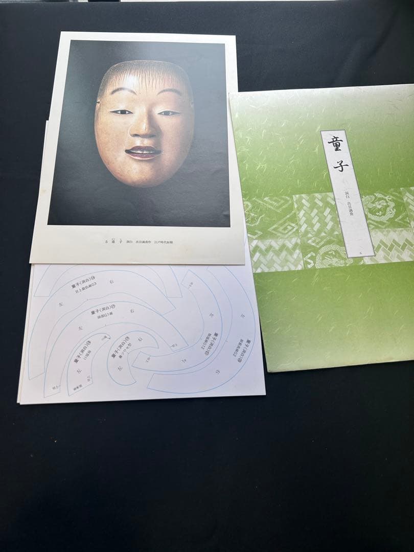 能面型紙集 25面揃 解題付 玉川大学出版部 稀少貴重本 限定700部