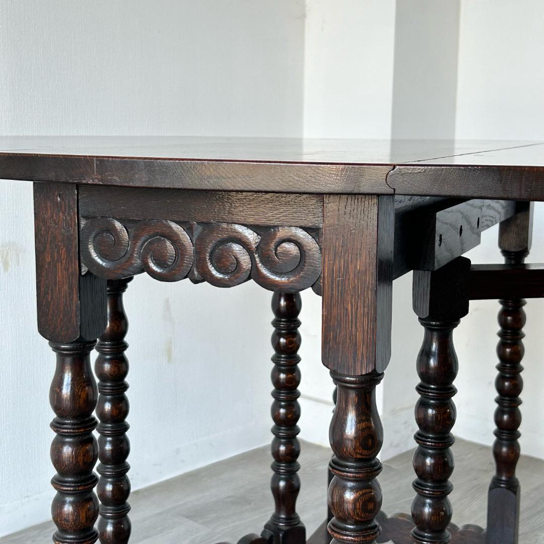 イギリス アンティーク ゲートレッグテーブル 折りたたみテーブル 159A