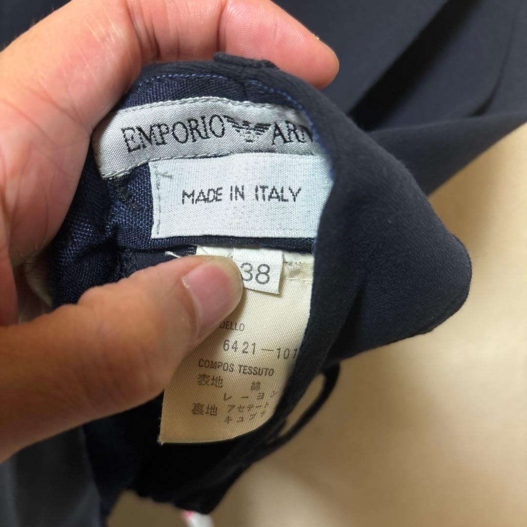 EMPORIO ARMANI スーツ セットアップ イタリア製 ネイビー 38