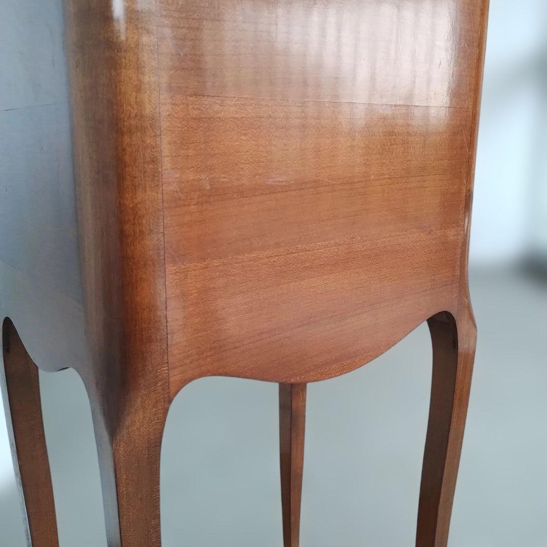 アンティーク　猫足　三段引出し　サイドキャビネット　ナイトキャビネット