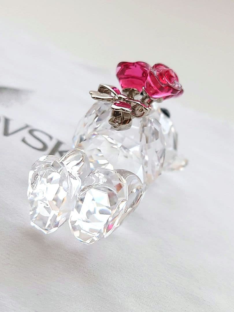 SWAROVSKI　クリスベア 赤い薔薇　 愛しています